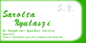 sarolta nyulaszi business card